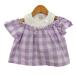pti мой n блуза рубашка tops off плечо в клетку baby для девочки 80(SS) размер фиолетовый × белый petit main