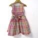  Ralph Lauren безрукавка s One-piece в клетку tops baby для девочки 2/2T размер лиловый × розовый RALPH LAUREN