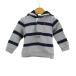  Ralph Lauren Parker длинный рукав тянуть over окантовка tops baby для мальчика 9M размер серый × темно-синий RALPH LAUREN