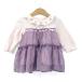  Mezzo Piano One-piece длинный рукав хлопок бренд tops baby для девочки 80 размер розовый × лиловый Mezzo Piano