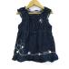  Miki House Denim One-piece безрукавка хлопок бренд tops сделано в Японии baby для девочки 90 размер индиго MIKIHOUSE