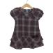  Miki House One-piece tops короткий рукав оборка в клетку baby для девочки 90 размер серый MIKIHOUSE