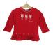  Miki House футболка с длинным рукавом tops животное рисунок оборка сделано в Японии baby для девочки 90 размер красный MIKIHOUSE