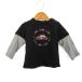  Burberry футболка с длинным рукавом tops Layered способ хлопок сделано в Японии baby для мальчика 80 размер чёрный × серый BURBERRY