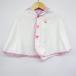  Miki House пончо жакет внешний с капюшоном . сделано в Японии baby для девочки свободный (70-90) размер белый MIKIHOUSE