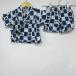  Miki House выставить верх и низ в комплекте джинбей Dub рубин сделано в Японии baby для мальчика 80 размер белый × темно-синий MIKIHOUSE