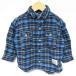  Beams рубашка с длинным рукавом tops в клетку фланель рубашка baby для мальчика 90 размер голубой BEAMS