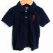  Ralph Lauren рубашка-поло с коротким рукавом tops Polo Bear - baby для мальчика 12M 80/48 размер темно-синий RALPH LAUREN