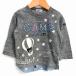 Miki House футболка с длинным рукавом tops животное рисунок Dub рубин baby для мальчика 80 размер серый MIKIHOUSE