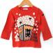  Miki House футболка с длинным рукавом tops животное рисунок Dub рубин сделано в Японии baby для мальчика 90 размер кирпич MIKIHOUSE