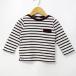  Petit Bateau футболка с длинным рукавом tops окантовка рисунок хлопок baby для мальчика 18m/81cm размер белый × красный × темно-синий PETIT BATEAU
