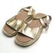  Zara сандалии плоская обувь обувь Kids для девочки 30 размер Gold / бежевый ZARA