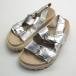  Zara сандалии ремешок плоская обувь обувь Kids для девочки 32 размер серебряный / бежевый ZARA