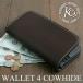 KC,s 財布 長財布 メンズ ライダース 革 レザー ケーシーズ ウォレット4 カウハイド ブラウン
