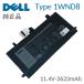 [ не использовался товар ] DELL оригинальный сменный аккумулятор 11.4V-2622mAh 31.5Wh * DELL 1WND8 Latitude 5285 5290 2in1 T17G несколько наличие иметь 