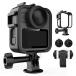 GoPro Max 2 �P�[�X �t���[�� + �����Y�J�o�[*2 �J�o�[ ���������� �v���X�`�b�N+�V���R�� �ی�t���[�� �v���e�N�g �J���������Y�ی� �o�b�e���[�J�o�[