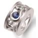 KEIUNDO 18K детское кольцо белое золото зодиакальный камень & сообщение печать специальный чехол &amp; мини сумка имеется 4CSBR002