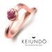 KEIUNDO 18K детское кольцо розовое золото зодиакальный камень & сообщение печать специальный чехол &amp; мини сумка имеется 4CSBR004