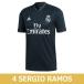 レアルマドリッド 18-19 アウェイ 半袖レプリカユニフォーム　4.セルヒオ・ラモス　【adidas|アディダス】クラブチームレプリカウェアーeno