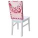 Gsypo 8pcs Chair Back Covers, Romantic Happy Valentine's Day Pink Love Heart Clock Hat Slipcovers, Removable Washable Decoration Chair Cover for Kitch