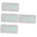 Ciieeo 4 Sets Led Color Changing Clock Alarm Clock for Home Led Makeup Mirror Led Clock Mirror Led Silent Alarm Clock Mirror Clock Mirror Alarm Clock