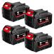 GROWFEAT 4 Pack 7.0Ah Replacement for Milwaukee Battery Compatib ¹͢