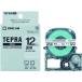 KING JIM [ оригинальный ][ Tepra ]PRO лента 12mm прозрачный этикетка / чёрный знак длина 8m ST12K