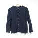 прекрасный товар 23SS 23 район premium хлопок короткий рукав тянуть over кардиган ансамбль KR26SS0251/KR26SS0250 большой размер 46 темно-синий женский б/у одежда б/у 