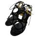 ���i Salvatore Ferragamo �T�����@�g�[���t�F���K�� �K���`�[�j���� �X�G�[�h ���[�X�A�b�v �T���_�� 5B 22cm���� �u���b�N ���f�B�[�X �Ò� ����