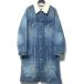  прекрасный товар MINEDENIM×JANTJE ONTEMBAAR мой n Denim ×yan che on тонн монтировка woshu обработка Denim боа пальто 2 индиго b люмен z б/у одежда б/у 
