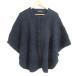  прекрасный товар UNITED ARROWS United Arrows альпака Blend вырез лодочкой Alain вязаный пончо свитер черный женский б/у одежда б/у 