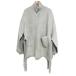  не использовался 22AW ETRE TOKYOetore Tokyo большой размер разрез вязаный пончо 1222504040 F серый женский б/у одежда б/у 
