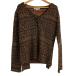  прекрасный товар 49AV Junko Shimada кардиган свитер ансамбль размер 38 Brown черный женский б/у одежда б/у 