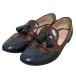  хорошая вещь HENDERSONhenda-sombai цвет ta со стартером Wing chip обувь Loafer размер 35 примерно 22cm Brown × черный женский б/у одежда б/у 