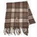  прекрасный товар Polo by RalphLauren Polo bai Ralph Lauren тент Bear проверка бахрома muffler Brown мужской женский б/у одежда б/у 
