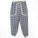  прекрасный товар ohta oo tacheck pants шерсть проверка легкий брюки pt-51C размер M1 серый мужской б/у одежда б/у 
