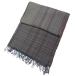  прекрасный товар JURGEN LEHL Jurgen Lehl в клетку бахрома палантин шарф muffler J0132ESF81 M серый × темно-синий серия женский б/у одежда б/у 