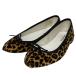  прекрасный товар Repetto Repetto Sand li on Leopard балет плоская обувь размер 36.5 23.7cm соответствует черный женский б/у одежда б/у 