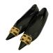 BALENCIAGA Balenciaga квадратное нож BB Flat туфли-лодочки размер 36 23cm соответствует черный женский б/у одежда б/у 