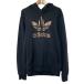  прекрасный товар adidas originals Adidas Originals to зеркальный . il Logo тянуть over Parker M черный мужской женский б/у одежда б/у 
