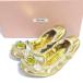 хорошая вещь miumiu MiuMiu biju- лента балетки Flat туфли-лодочки 35 22cm соответствует Gold цвет женский б/у одежда б/у 