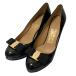 ���i Salvatore Ferragamo �T�����@�g�[���t�F���K�� TOSCA 8cm ���@�����{�� �p�e���g �E�F�b�W�p���v�X �T�C�Y6D ��23.5cm �u���b�N ���f�B�[�X �Ò� ����