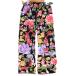  прекрасный товар DOLCE&amp;GABBANA Dolce &amp; Gabbana цветок принт широкий брюки-карго размер 38 черный женский б/у одежда б/у 