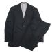  хорошая вещь FINTES KOICHI NAKANISHI ласты tesSUPER 100's полоса tailored jacket брюки выставить костюм 78 черный мужской б/у одежда б/у 