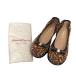  как новый Salvatore Ferragamo Salvatore Ferragamo MY Ferragamo Leopard рисунок балетки размер 6.5 примерно 24cm бежевый женский б/у одежда б/у 