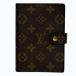  прекрасный товар LOUIS VUITTON Louis Vuitton Agenda PM монограмма обложка для записной книжки R20005 Brown женский б/у одежда б/у 