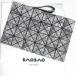  как новый BAOBAO ISSEY MIYAKEba весь o Issey Miyake дерево транскрипция принт клатч BB63-AG831 серый женский б/у одежда б/у 