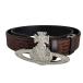  прекрасный товар Vivienne Westwood MAN Vivienne Westwood man кожа metal o-b пряжка вышивка ремень Brown мужской б/у одежда б/у 