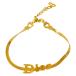 прекрасный товар Christian Dior Christian Dior Vintage Logo браслет GP Gold цвет женский б/у одежда б/у 