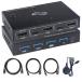ES-Tune HDMI KVM переключатель 2 ввод 1 мощность USB2.0&Type-C терминал соответствует 4K@60Hz ручной / проводной дистанционный переключатель источник питания не необходимо HDMI